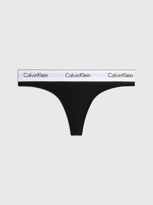 Calvin Klein USA Modern Cotton Womens Thong Black 2780631-WN